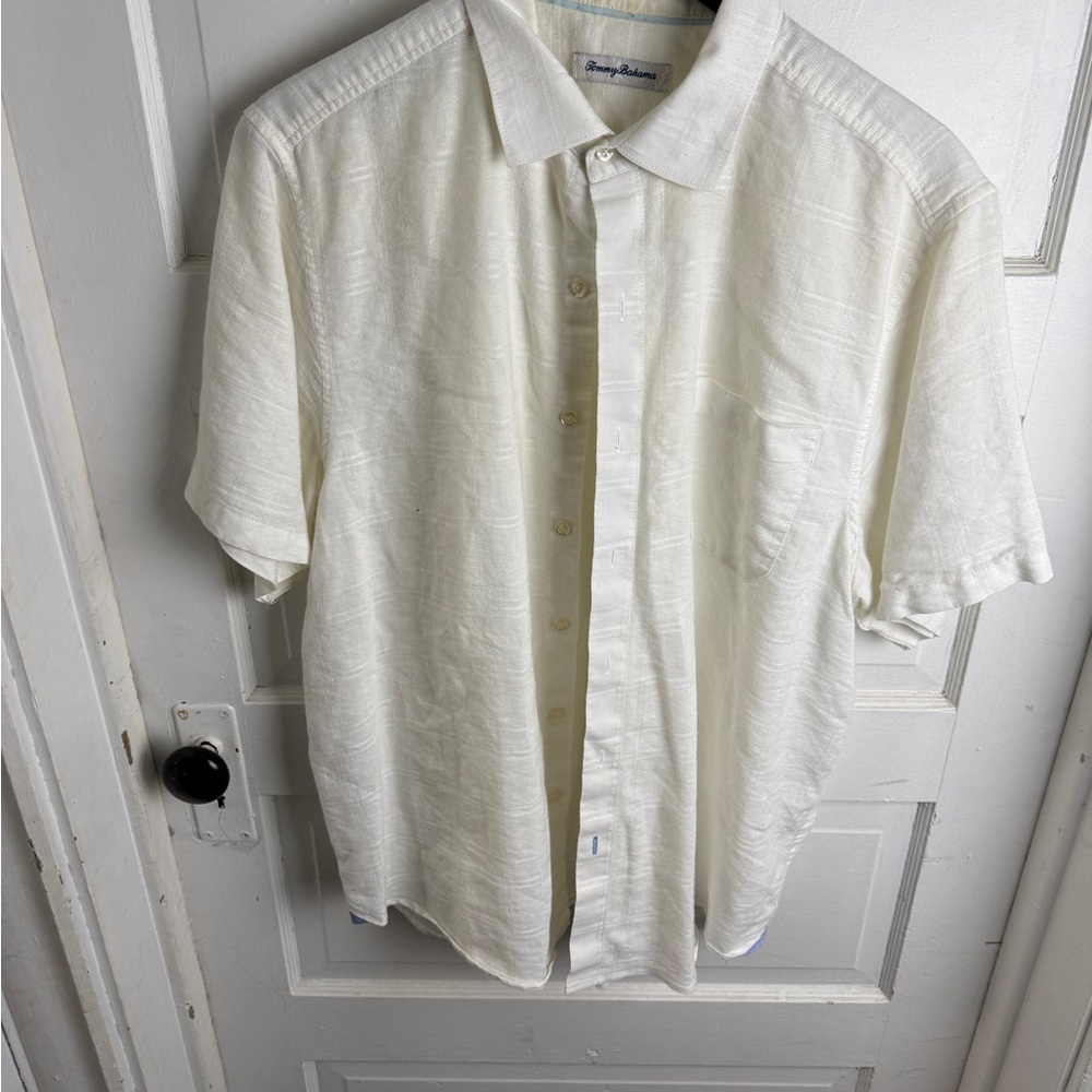 Tommy Bahama Men's Ivory Button Down Shirt